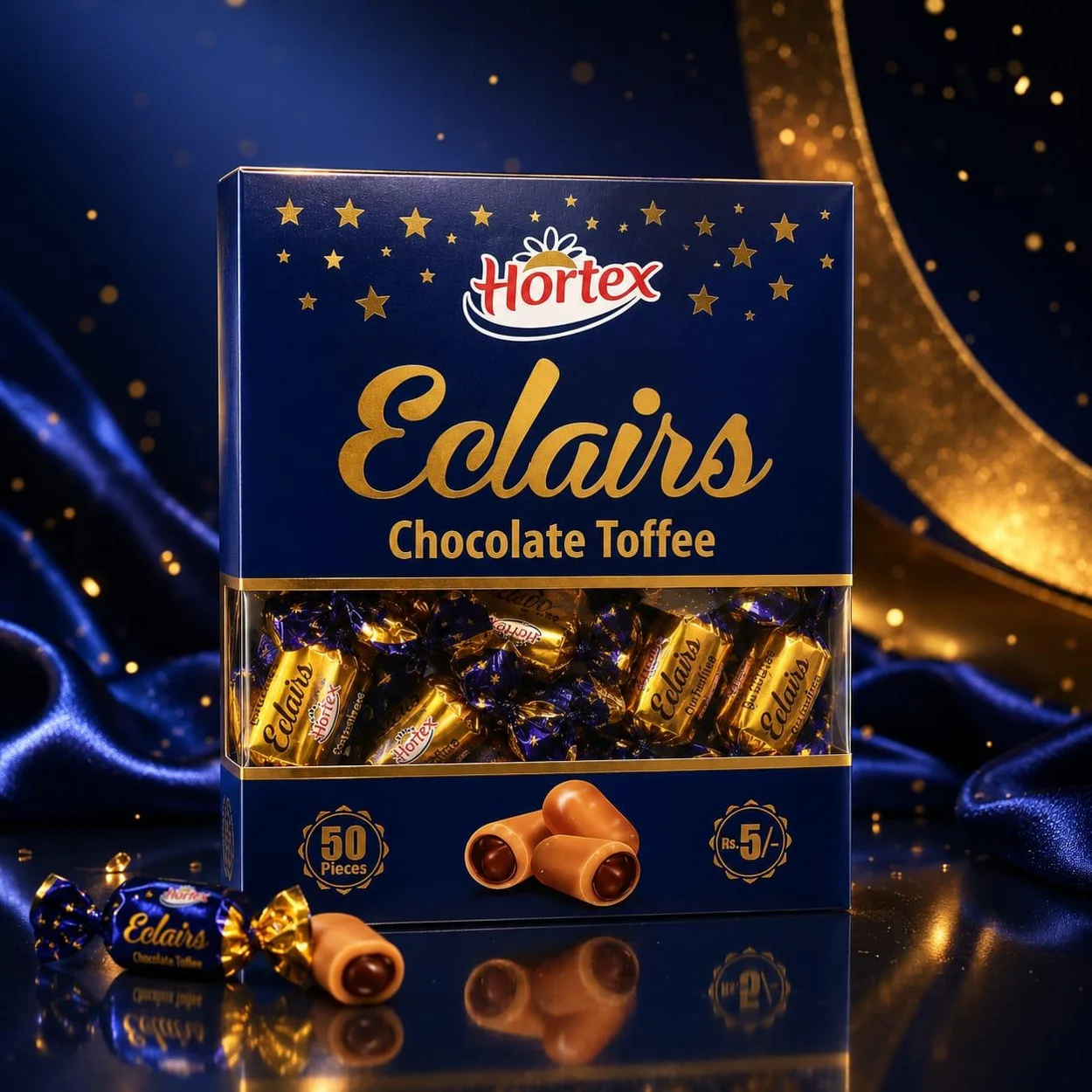 Hortex Eclairs Chocolate product packaging